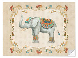 Muursticker Elephant Walk III