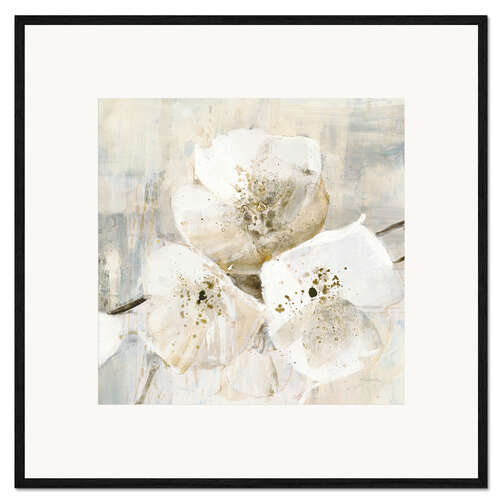 Framed art print Elegance III, Greige