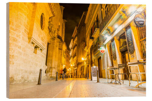 Holzbild Valencia Altstadt Bar