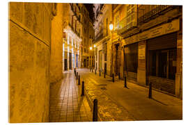 Akrylbilde Valencia old town at night