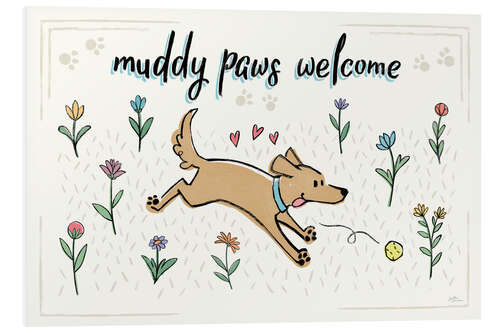 Quadro em PVC Dogs in the Garden I