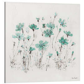 Magnettafel Wildblumen in türkis