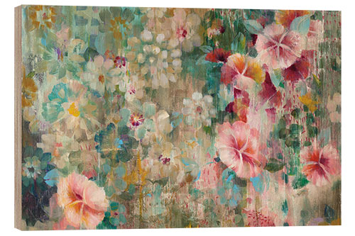 Wood print Flower shower