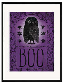 Gerahmter Kunstdruck Halloween Eule
