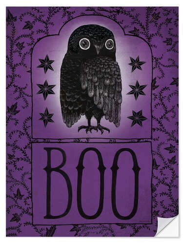 Selvklebende plakat Halloween Boo