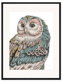 Gerahmter Kunstdruck Schöne Eule I