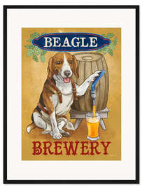 Gerahmter Kunstdruck Bierhunde IV