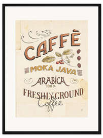 Gerahmter Kunstdruck Authentic Coffee VII