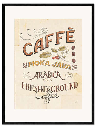Plakat artystyczny premium w ramie Authentic Coffee VII