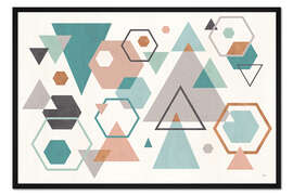 Gerahmter Kunstdruck Abstract Geo I