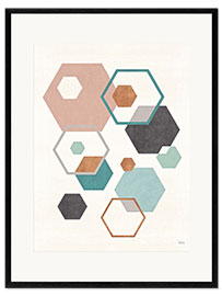 Impresión de arte enmarcada Abstract Geo III
