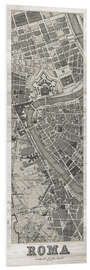 Foam board print Vintage Roma Map Panel