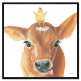 Gerahmter Kunstdruck Bauernhof Freunde III