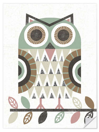 Selvklebende plakat Folklore owl