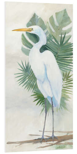 Foam board print Standing Egret II