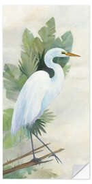 Selvklebende plakat Standing Egret I