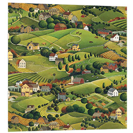 Foam board print Enchanting village landscape