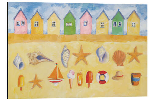 Aluminium print Beach huts