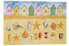 Quadro em PVC Beach huts