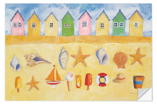 Wall sticker Beach huts