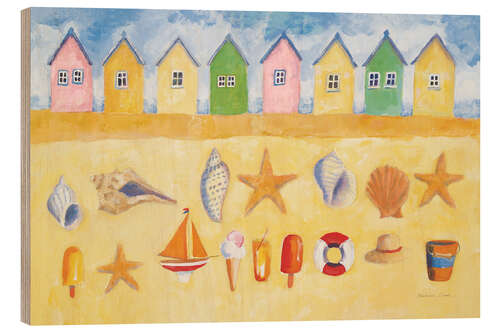 Quadro de madeira Beach huts