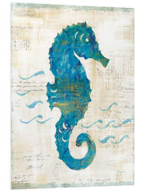 Foam board print Seahorses and waves III