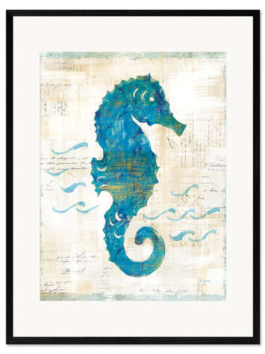 Framed art print Seahorses and waves III