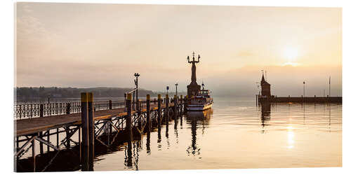 Acrylglasbild Morgenstimmung in Konstanz am Bodensee