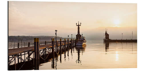 Alubild Morgenstimmung in Konstanz am Bodensee