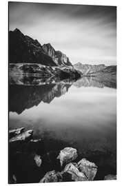 Magnettafel Lange Belichtung von Bergen am Trüebsee Bergsee über Englelberg, die Schweiz
