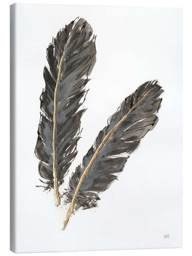 Canvas print Gold Feathers IV