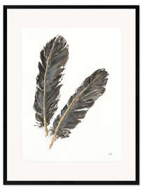 Framed art print Gold Feathers IV