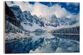 Hout print Moraine lake in Canada