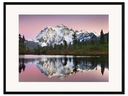 Kehystetty taidepainatus Mount Shukan Reflection II