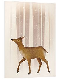 Foam board print Snowy doe