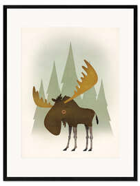 Framed art print Forest moose