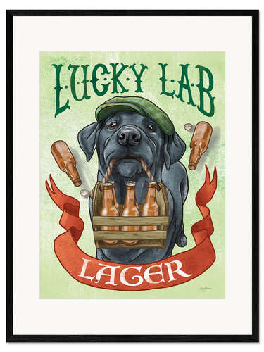 Gerahmter Kunstdruck Beer Dogs V