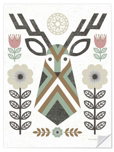 Wall sticker Folk Lodge Deer