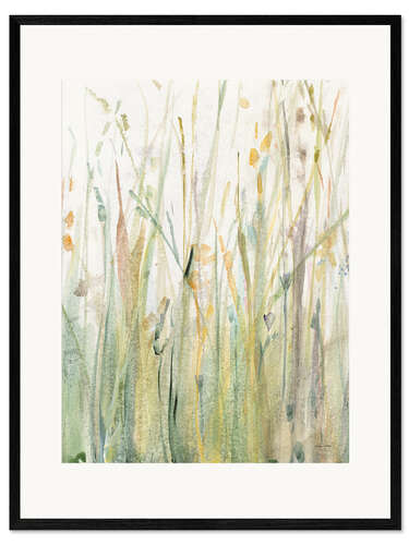 Impression artistique encadrée Herbes de printemps I
