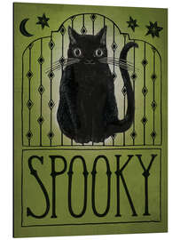 Aluminiumsbilde Vintage Halloween Spooky Cat