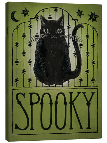 Canvas print Vintage Halloween Spooky Cat