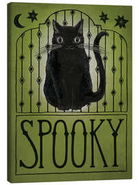Lærredsbillede  Vintage Halloween Spooky Cat - Sara Zieve Miller