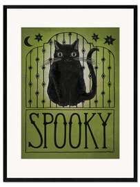 Kehystetty taidepainatus Vintage Halloween Spooky Cat