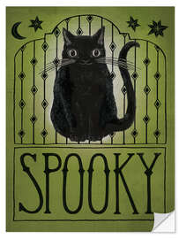 Wandsticker Vintage Halloween Spooky Katze