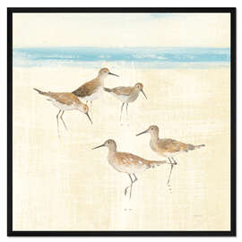 Gerahmter Kunstdruck Strandläufer I 