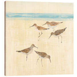 Wood print Sandpipers Square II 