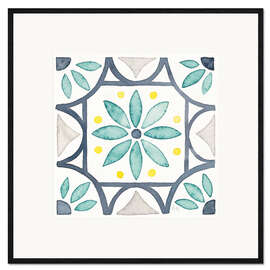 Stampa artistica con cornice Garden Getaway Tile VIII 