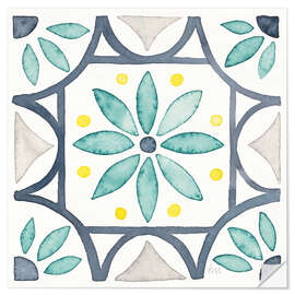 Selvklebende plakat Garden Getaway Tile VIII 