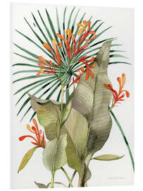 Foam board print Botanical Flame Lilies