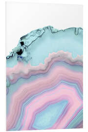 Foam board print Light Blue and Blush Agate